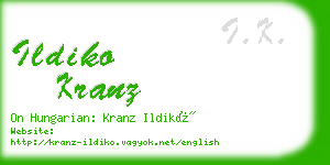 ildiko kranz business card